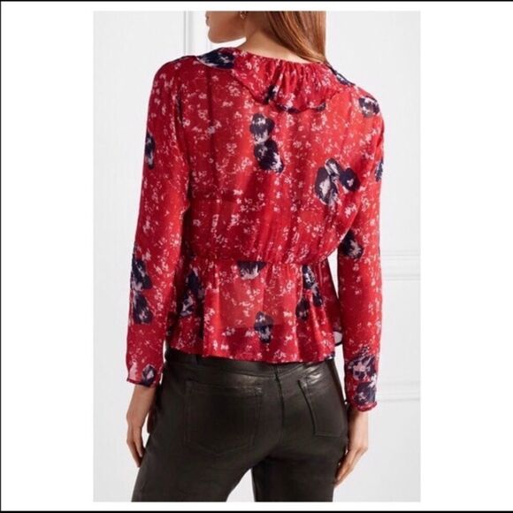 Iro -Venecia ruffled printed chiffon blouse - Picture 2 of 7